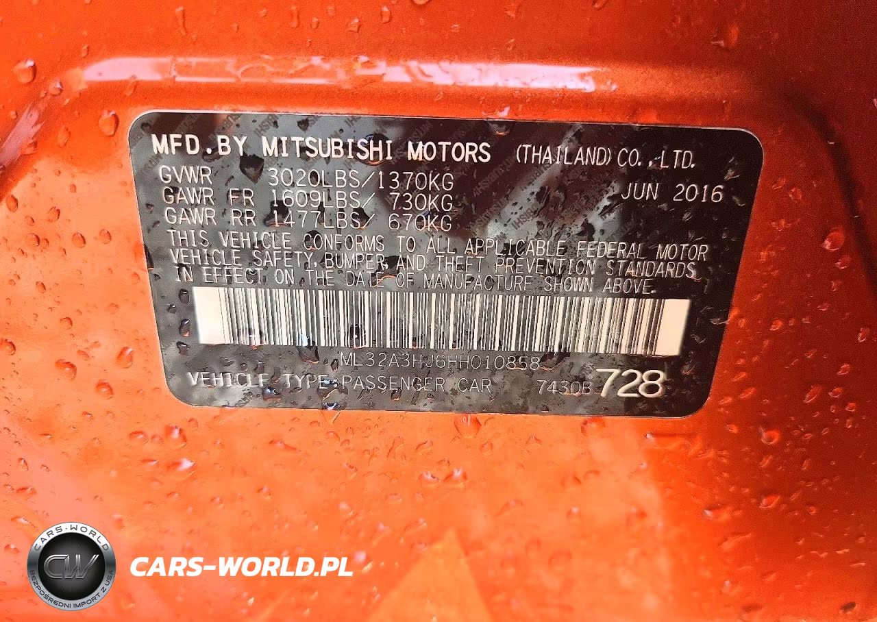 2017 Mitsubishi Mirage Es VIN:ML32A3HJ6HH010858 - 12