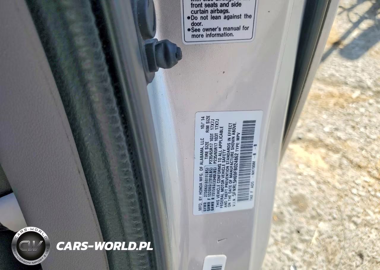 2015 Honda Odyssey Exl VIN:5FNRL5H69FB024862 - 12