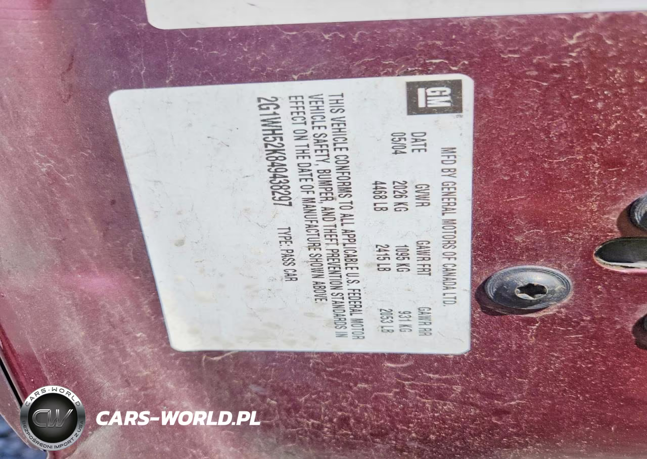 2004 Chevrolet Impala Ls VIN:2G1WH52K849438297 - 12