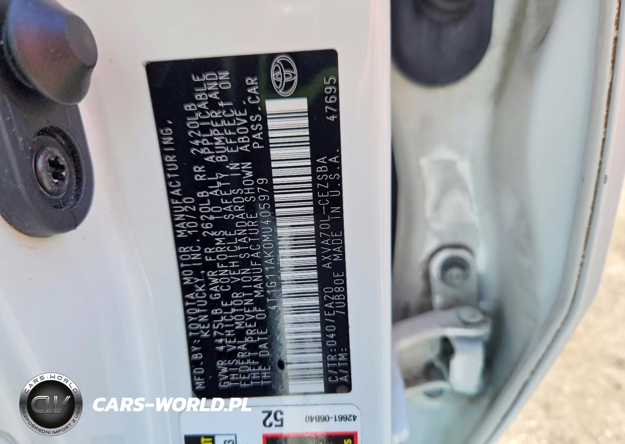 2021 Toyota Camry Se VIN:4T1G11AK0MU405979 - 12