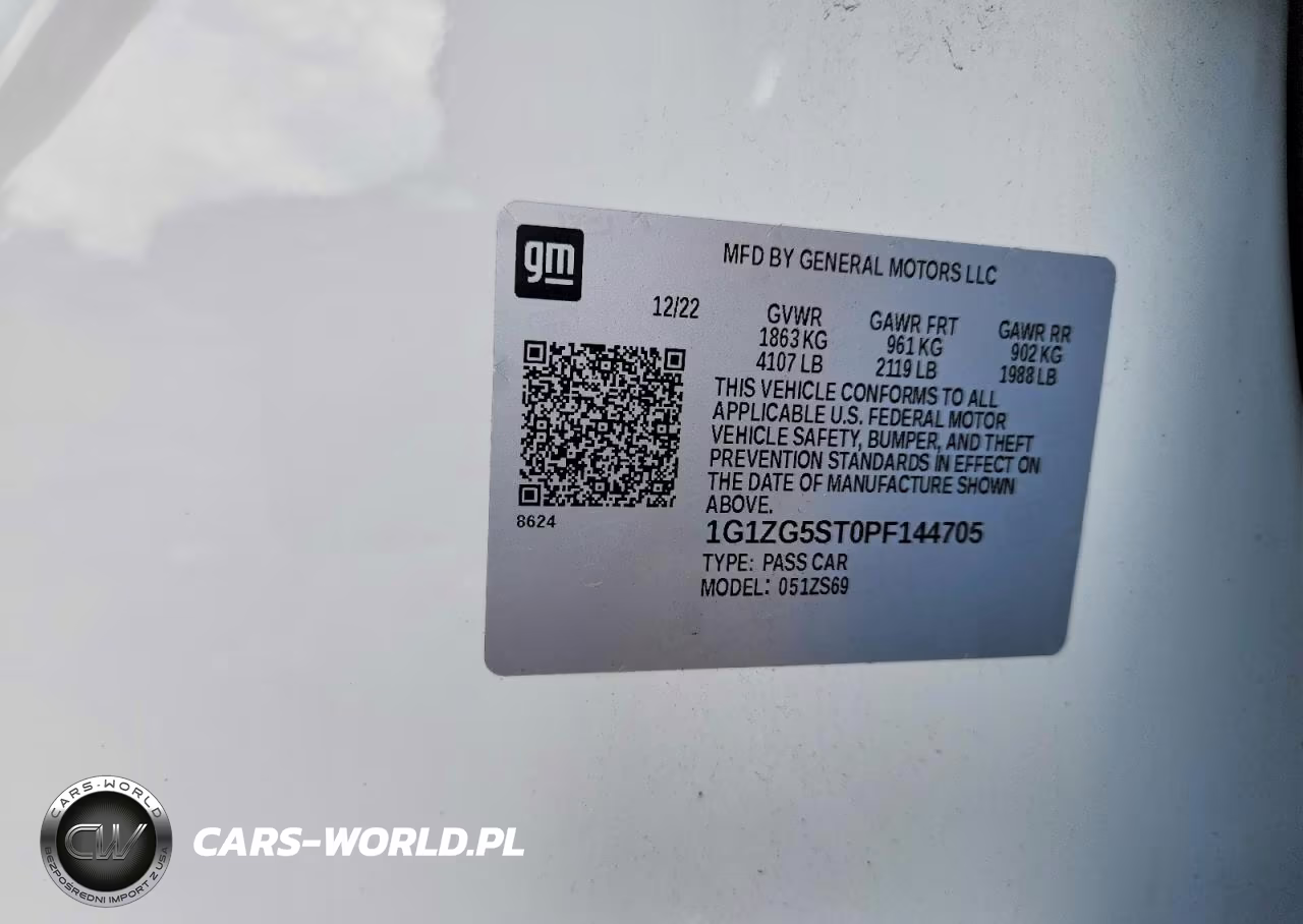 2023 Chevrolet Malibu Rs VIN:1G1ZG5ST0PF144705 - 12