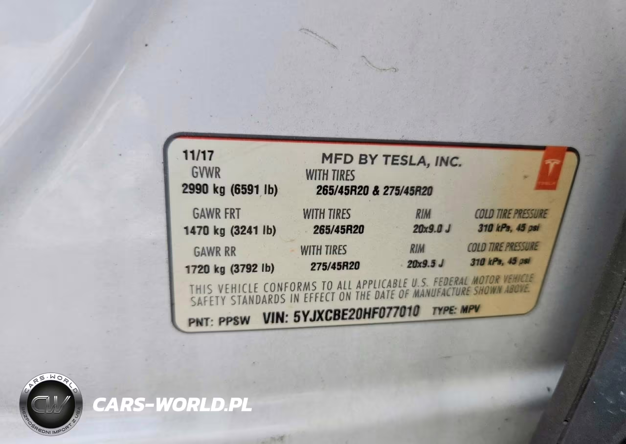 2017 Tesla Model X VIN:5YJXCBE20HF077010 - 13