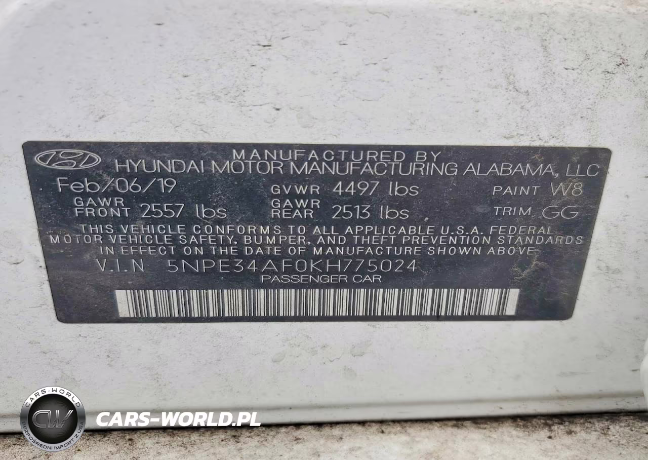 2019 Hyundai Sonata Sel VIN:5NPE34AF0KH775024 - 12