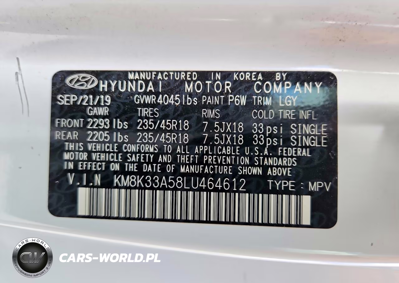 2020 Hyundai Kona Limited VIN:KM8K33A58LU464612 - 12