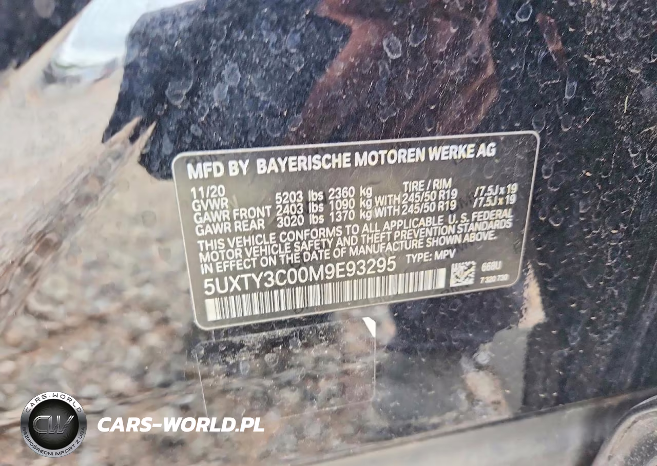 2021 BMW X3 Sdrive30I VIN:5UXTY3C00M9E93295 - 14