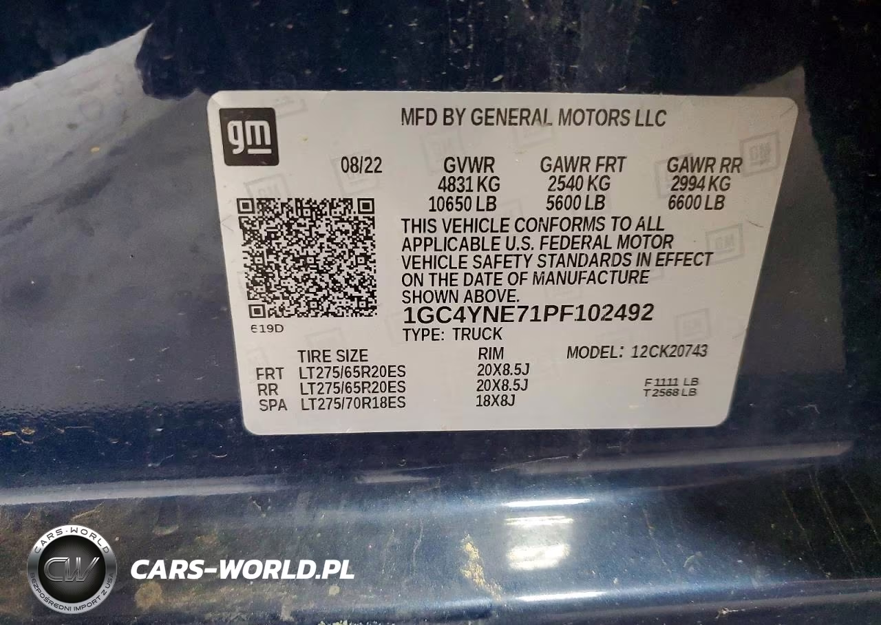 2023 Chevrolet Silverado K2500 Heavy Duty Lt VIN:1GC4YNE71PF102492 - 12