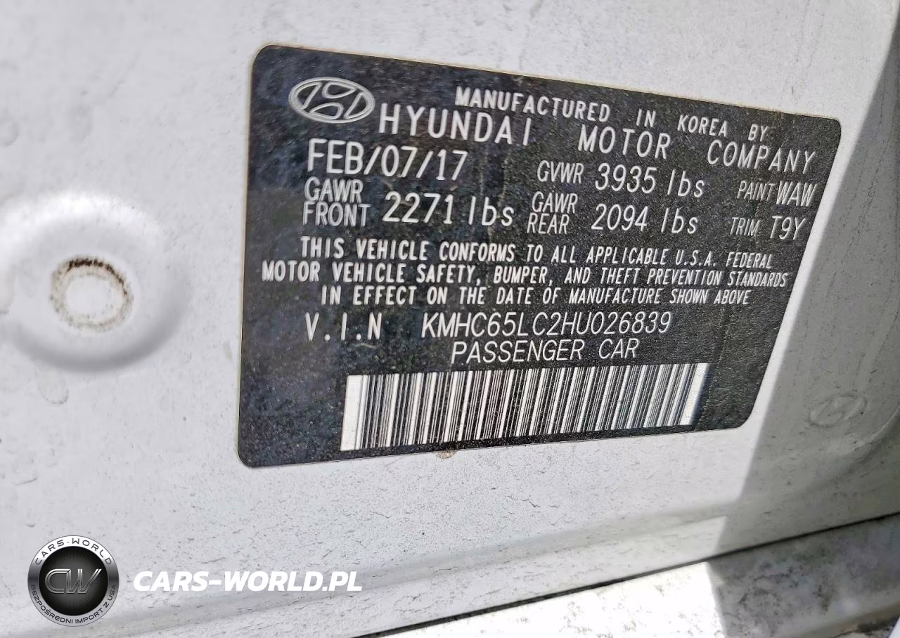 2017 Hyundai Ioniq Blue VIN:KMHC65LC2HU026839 - 12