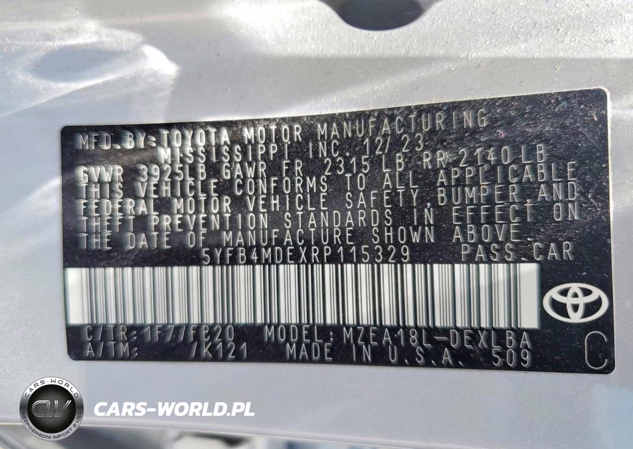 2024 Toyota Corolla Le VIN:5YFB4MDEXRP115329 - 13