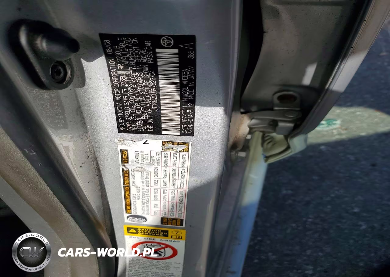 2009 Toyota Prius Base VIN:JTDKB20U597822704 - 12