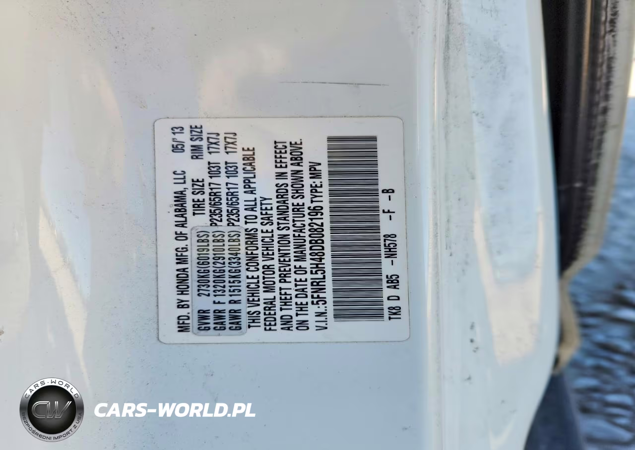 2013 Honda Odyssey Ex VIN:5FNRL5H48DB082196 - 12