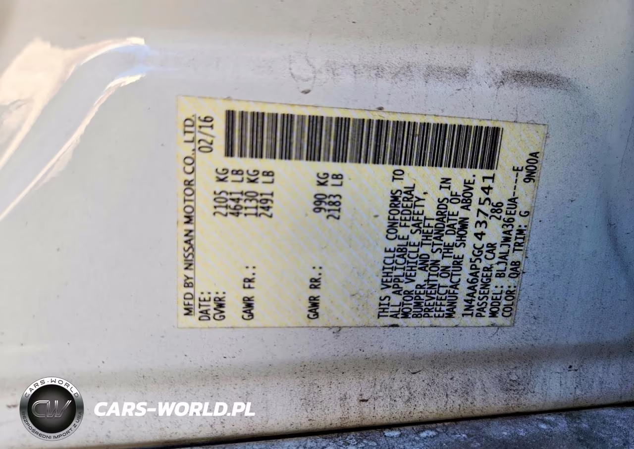 2016 Nissan Maxima 3.5 Sv VIN:1N4AA6AP5GC437541 - 12