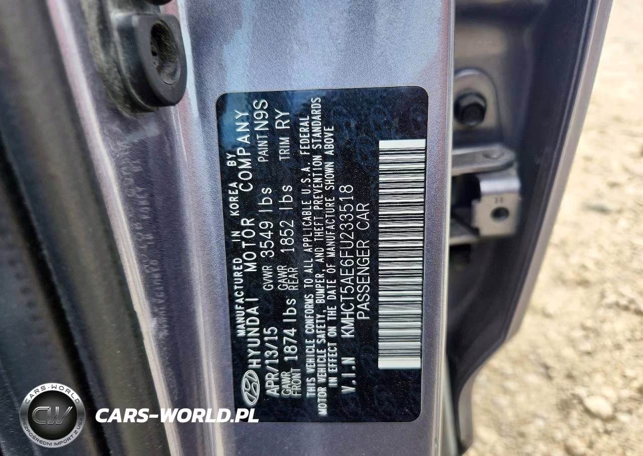 2015 Hyundai Accent Gs VIN:KMHCT5AE6FU233518 - 12