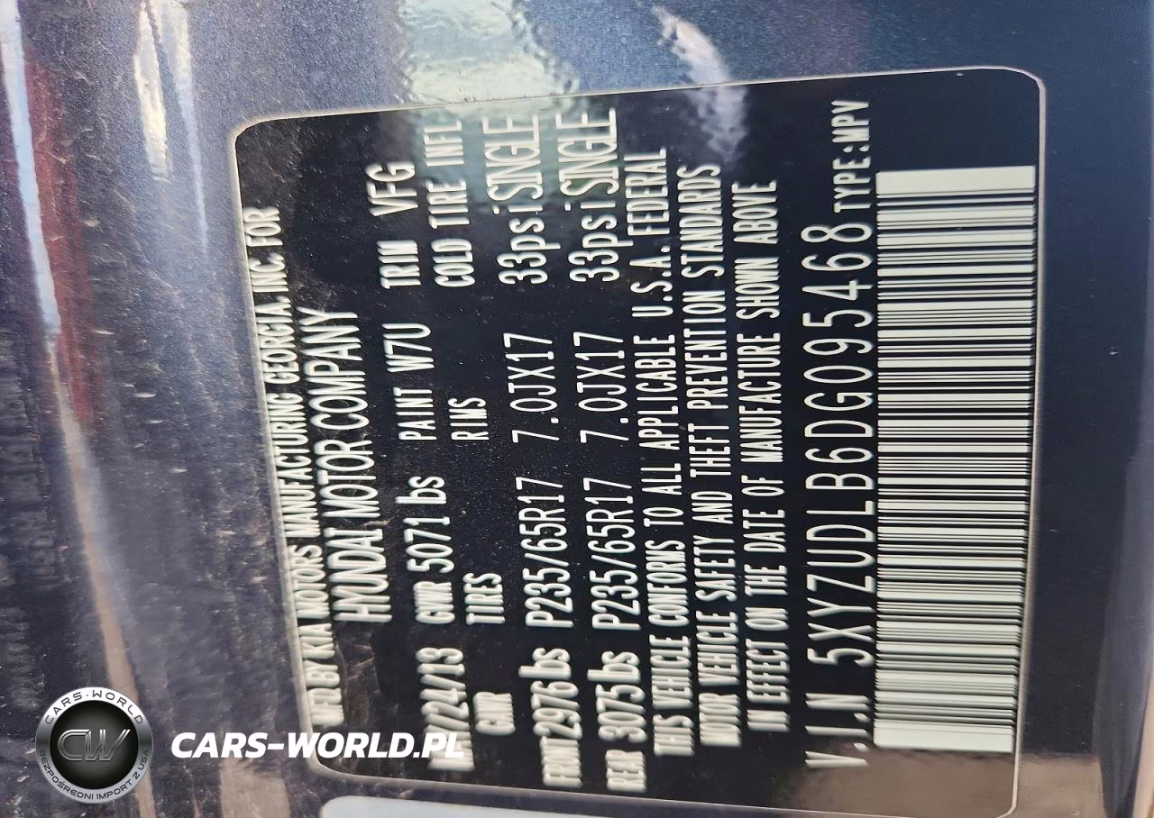 2013 Hyundai Santa Fe Sport 2.4L VIN:5XYZUDLB6DG095468 - 13