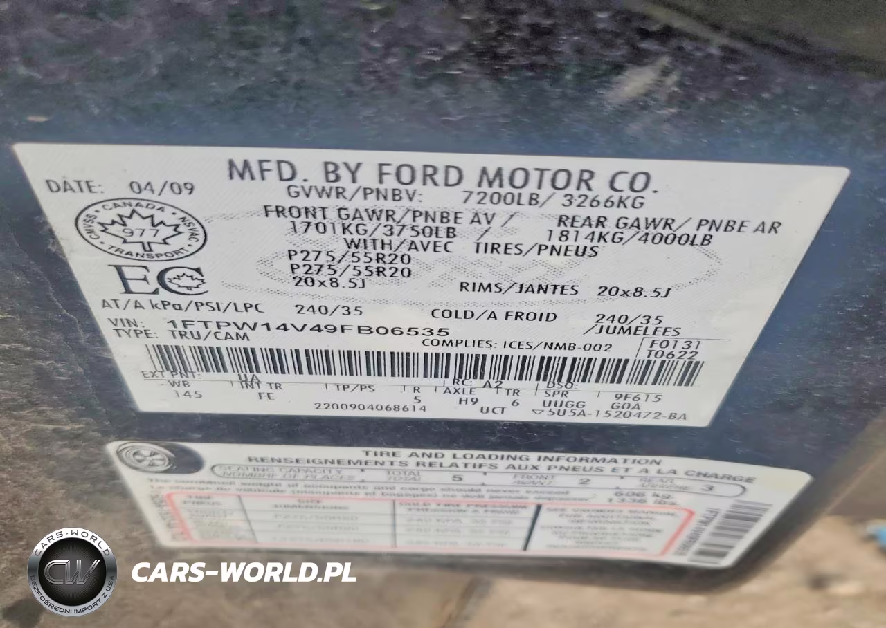 2009 Ford F150 Supercrew VIN:1FTPW14V49FB06535 - 12