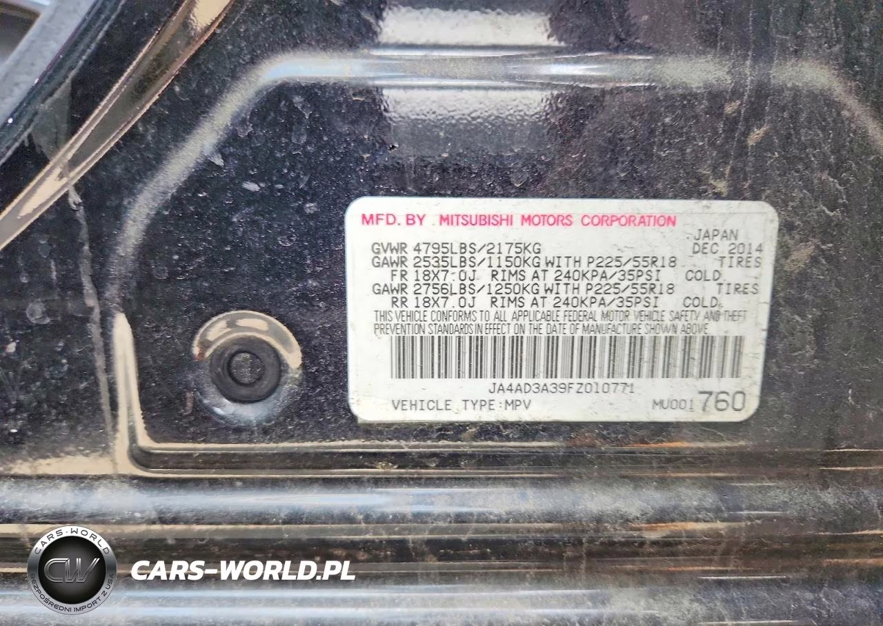 2015 Mitsubishi Outlander Se VIN:JA4AD3A39FZ010771 - 13