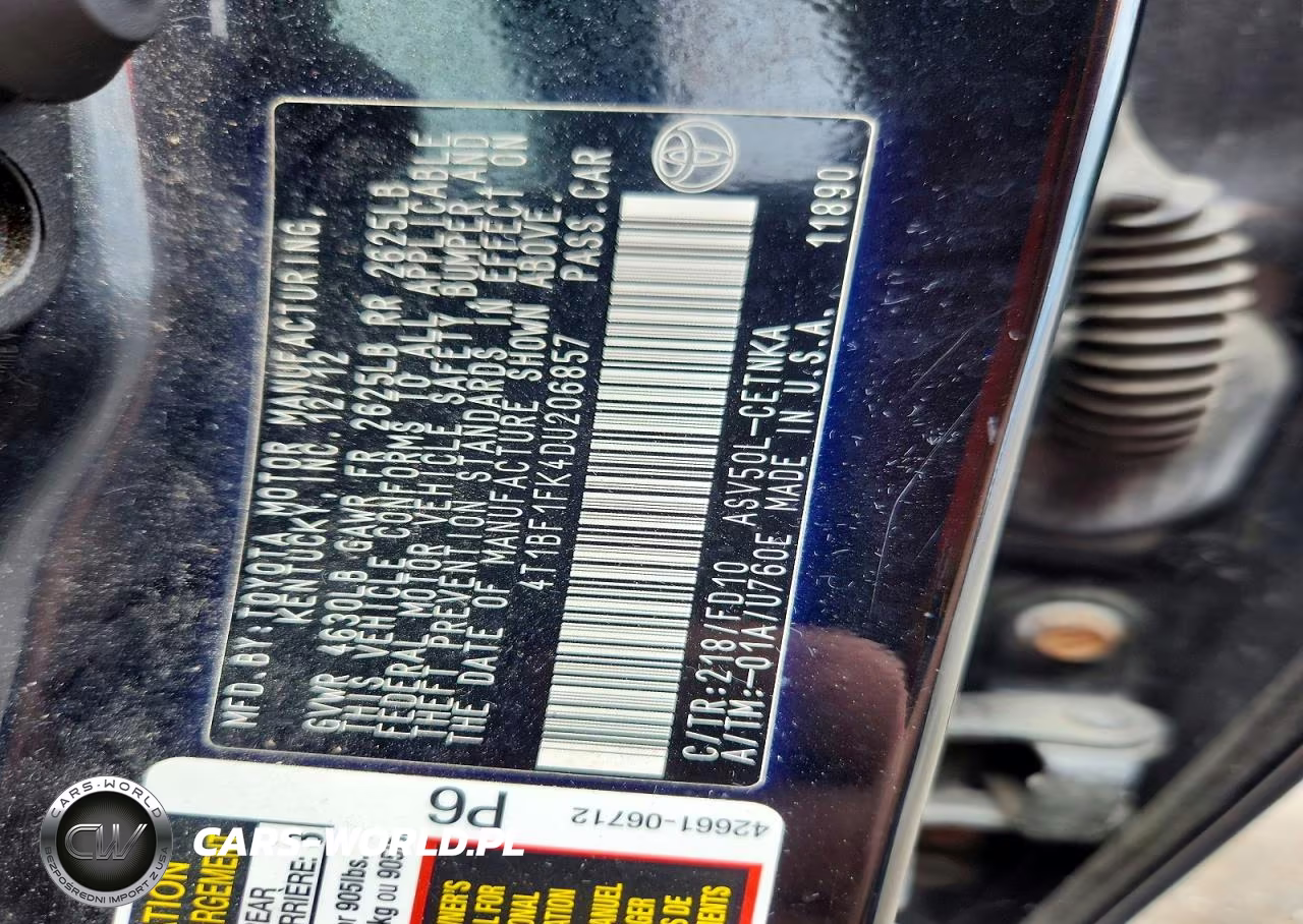 2013 Toyota Camry Le VIN:4T1BF1FK4DU206857 - 12