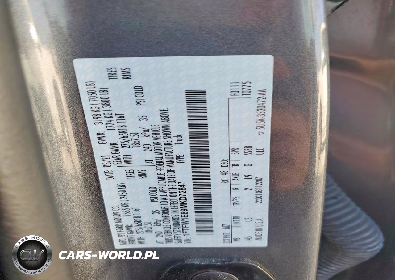 2021 Ford F150 Supercrew VIN:1FTFW1E89MKD72847 - 12