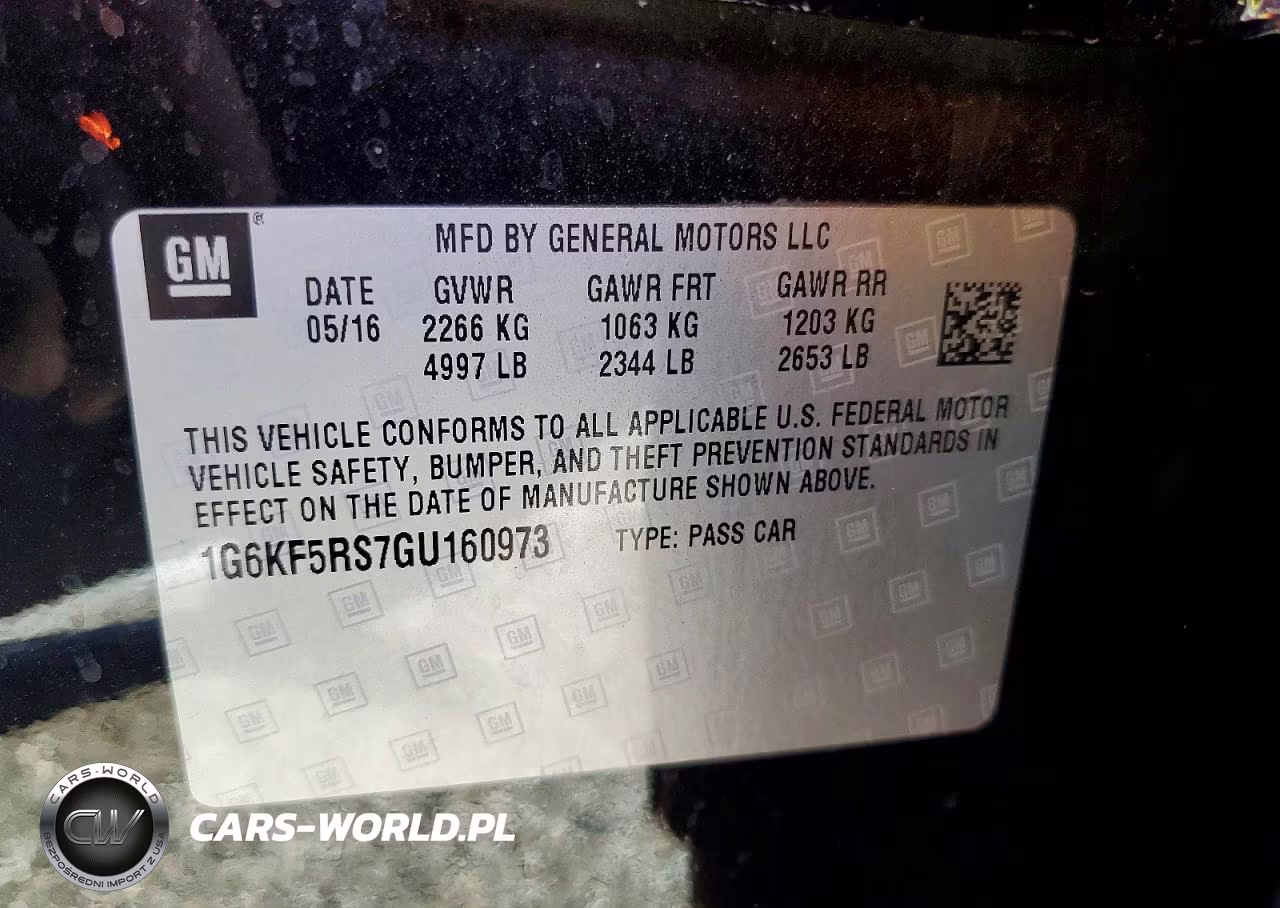 2016 Cadillac Ct6 Premium VIN:1G6KF5RS7GU160973 - 12