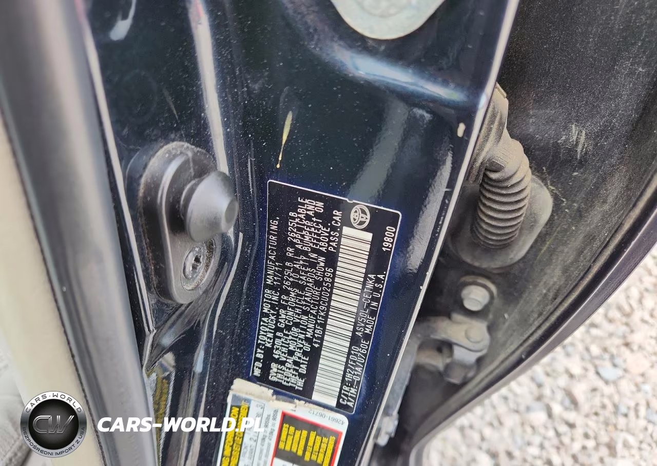 2012 Toyota Camry Le VIN:4T1BF1FK9CU025896 - 12