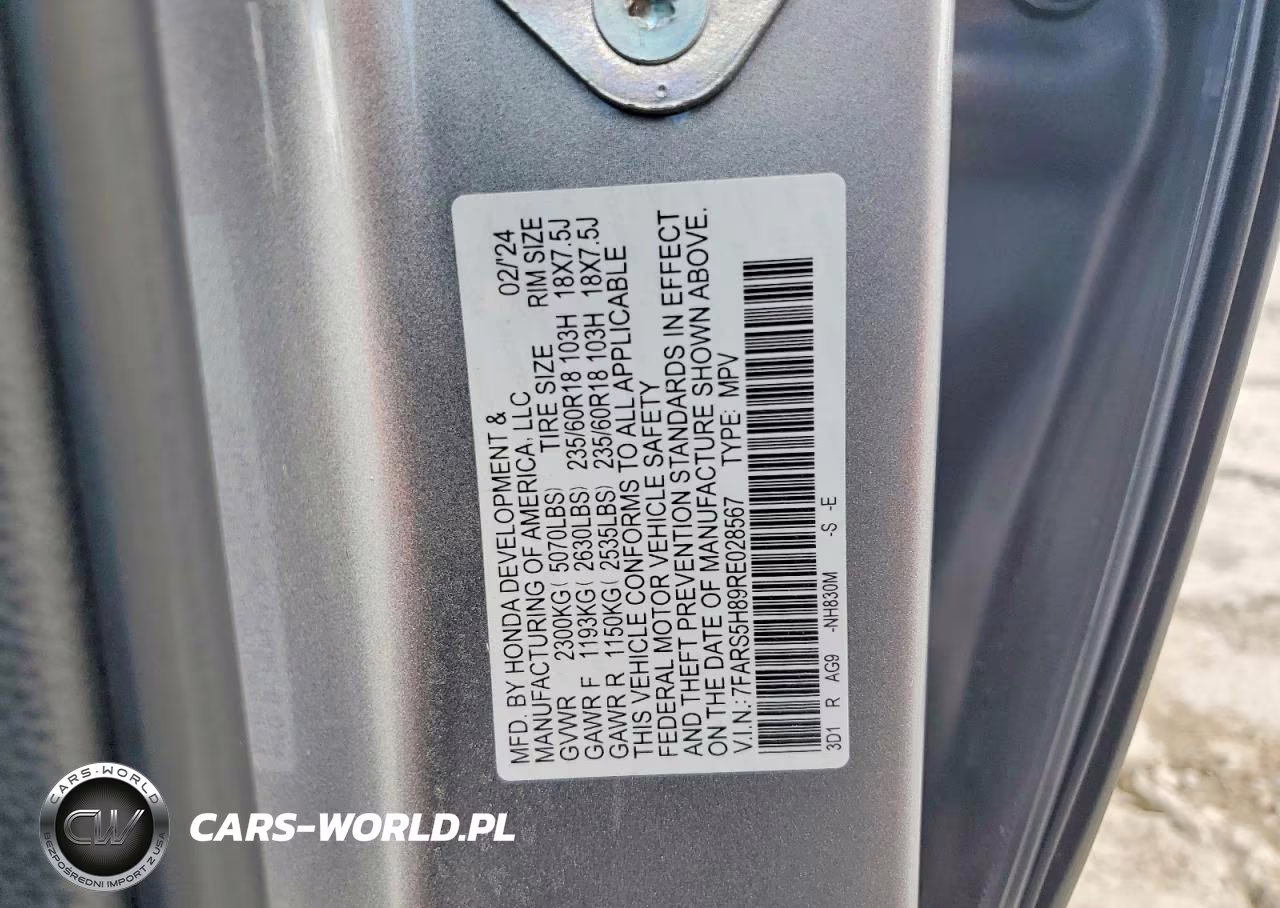 2024 Honda Cr-V Sport-L VIN:7FARS5H89RE028567 - 12
