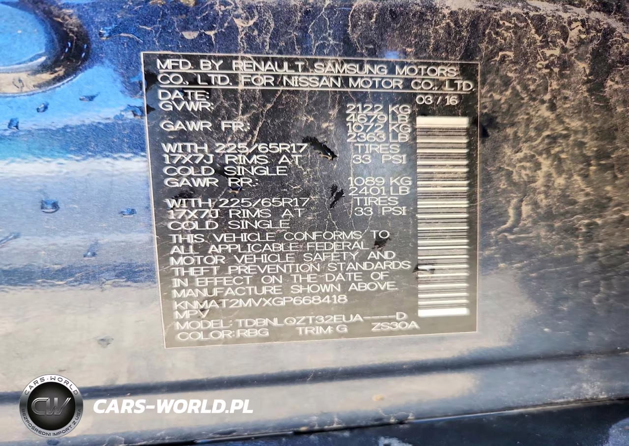 2016 Nissan Rogue Sv VIN:KNMAT2MVXGP668418 - 12