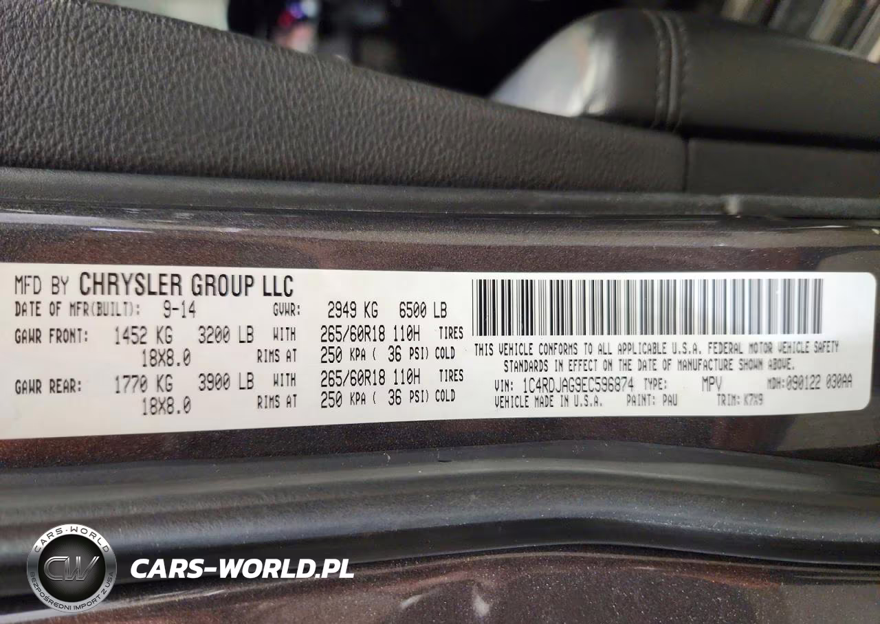2014 Dodge Durango Sxt VIN:1C4RDJAG9EC596874 - 13