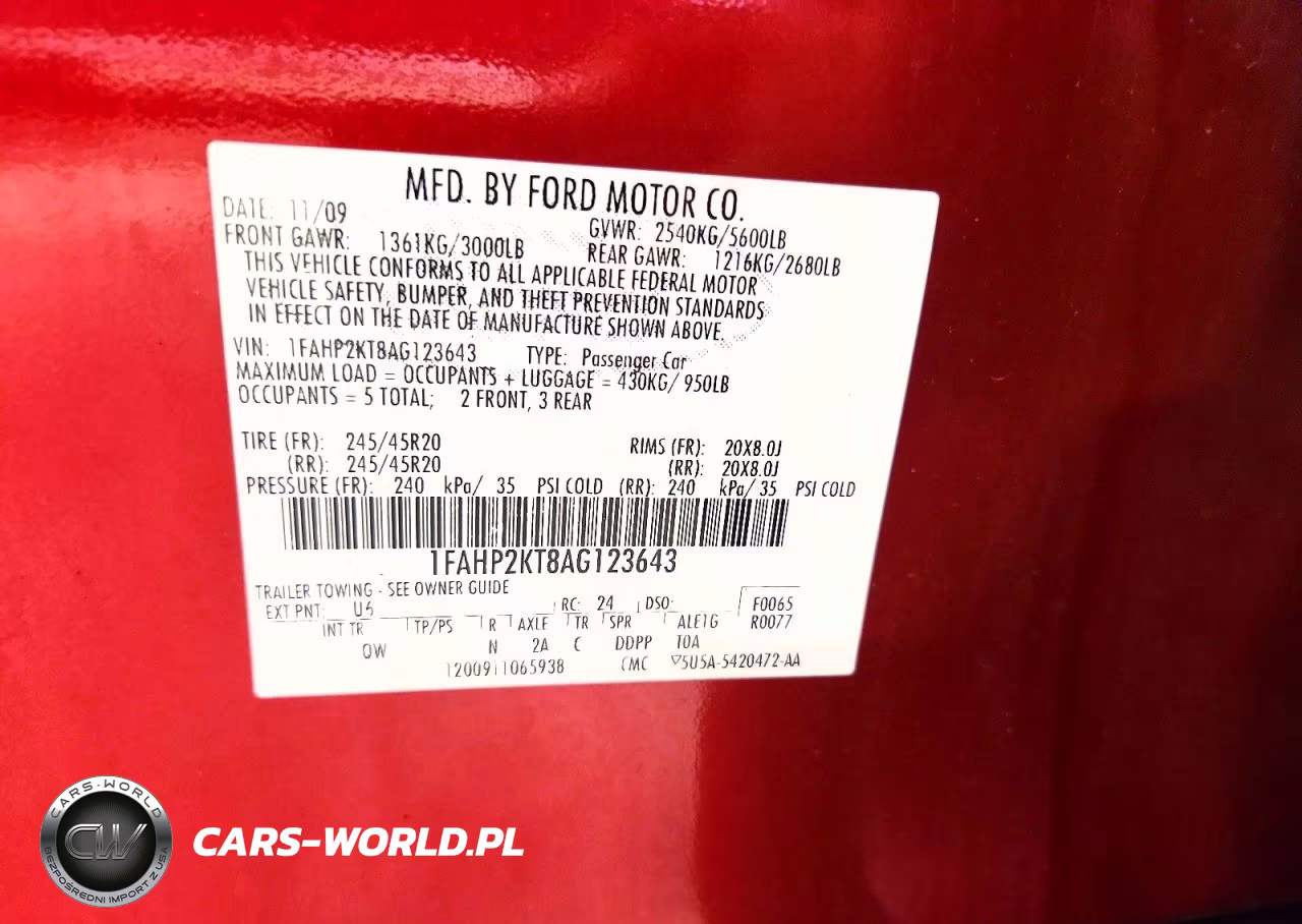 2010 Ford Taurus Sho VIN:1FAHP2KT8AG123643 - 12