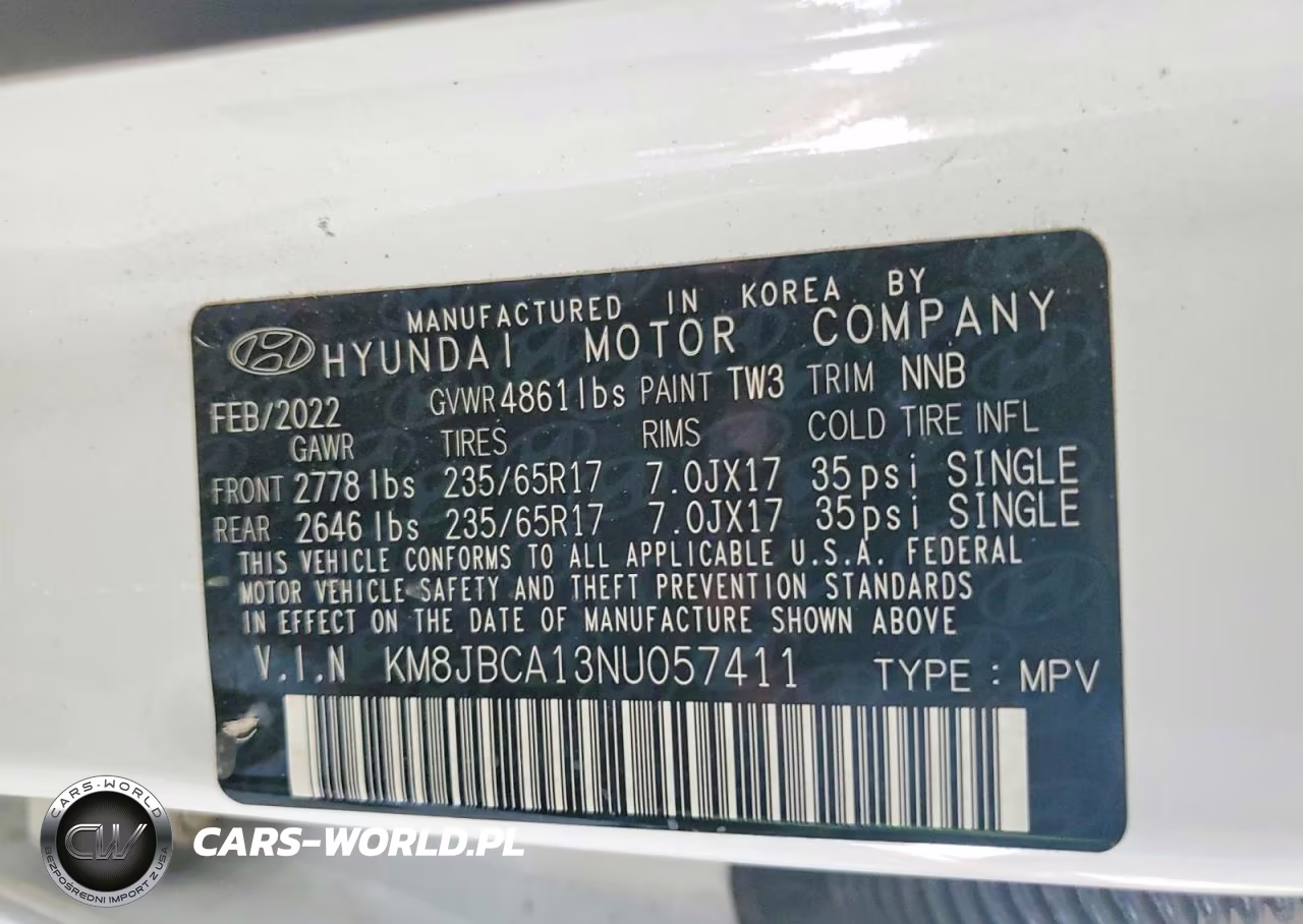 2022 Hyundai Tucson Blue VIN:KM8JBCA13NU057411 - 12