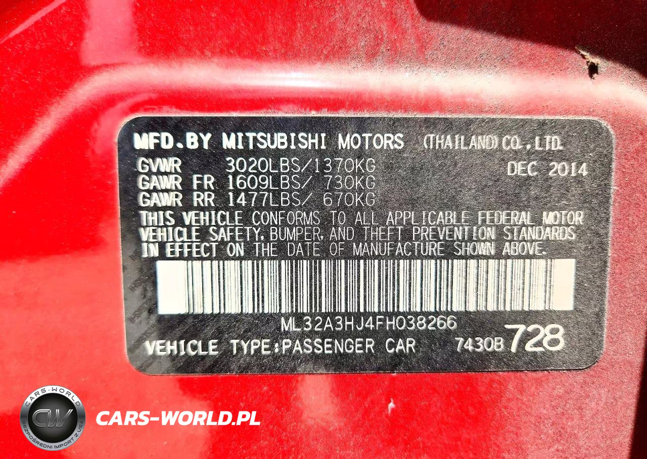 2015 Mitsubishi Mirage De VIN:ML32A3HJ4FH038266 - 13