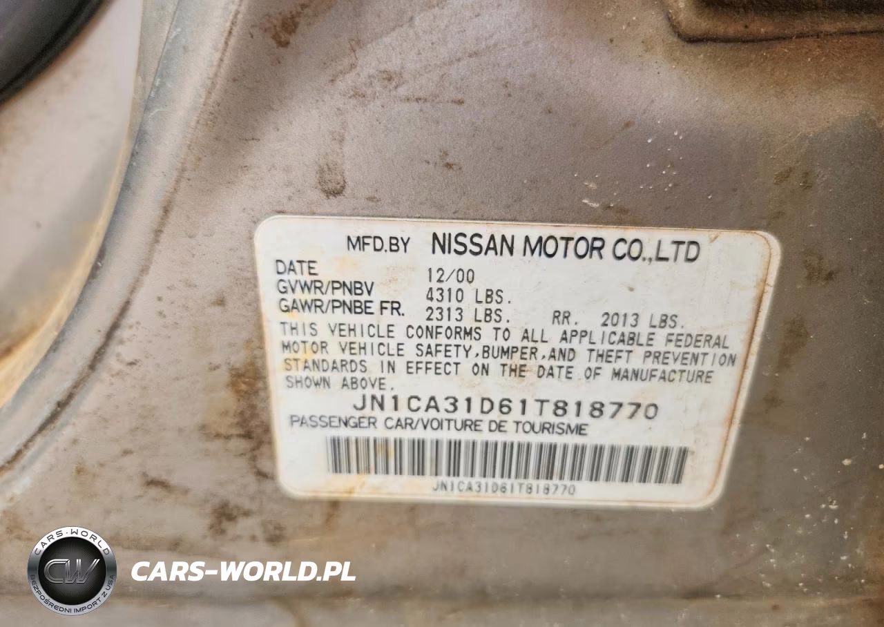 2001 Nissan Maxima VIN:JN1CA31D61T818770 - 13