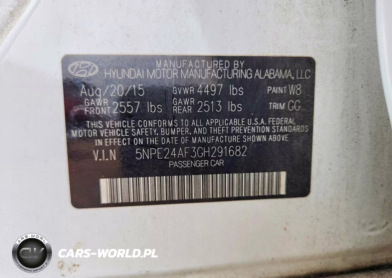 2016 Hyundai Sonata Se VIN:5NPE24AF3GH291682 - 12