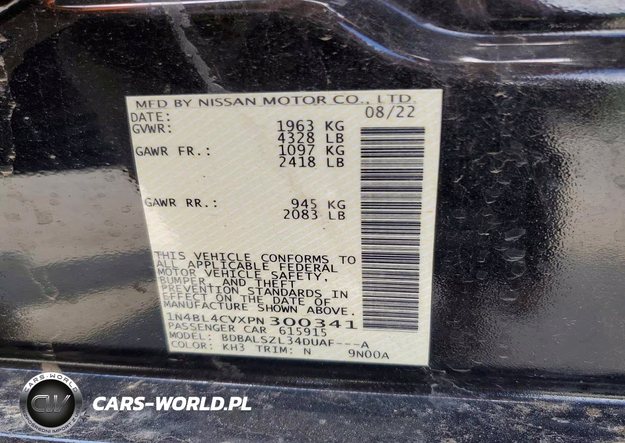 2023 Nissan Altima Sr VIN:1N4BL4CVXPN300341 - 13