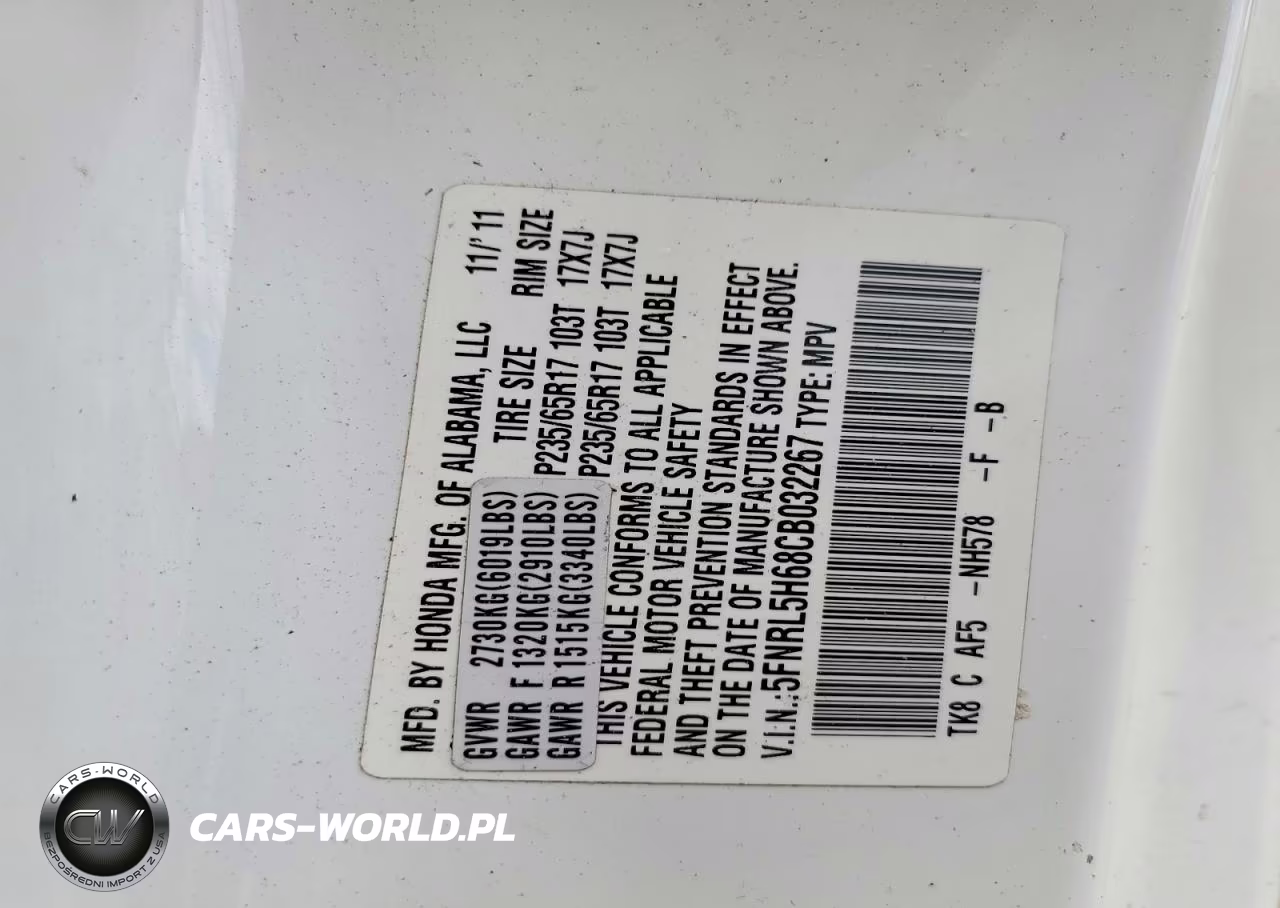 2012 Honda Odyssey Exl VIN:5FNRL5H68CB032267 - 13