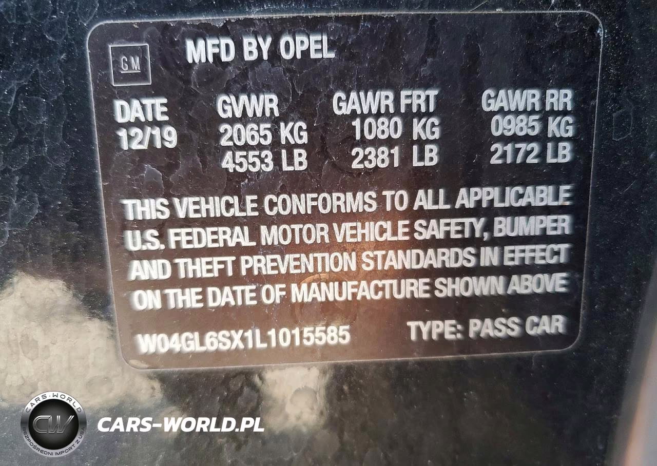 2020 Buick Regal Preferred VIN:W04GL6SX1L1015585 - 12