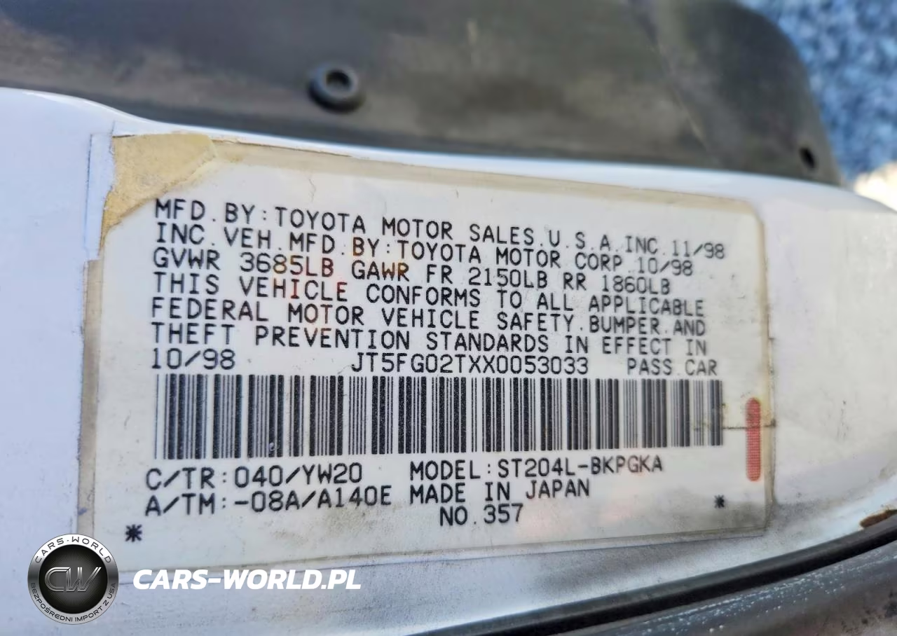 1999 Toyota Celica Gt VIN:JT5FG02TXX0053033 - 12