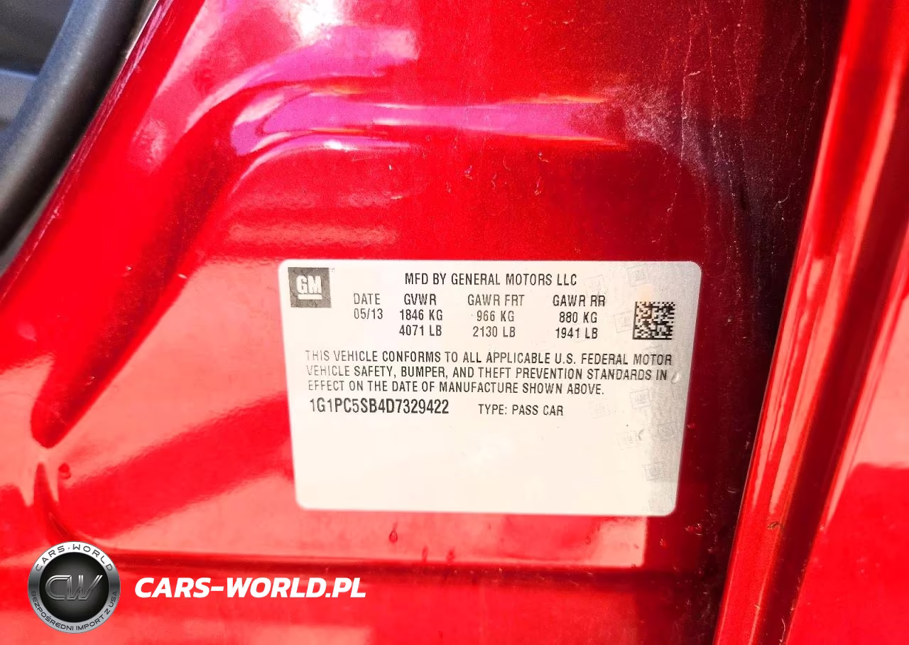 2013 Chevrolet Cruze Lt VIN:1G1PC5SB4D7329422 - 12