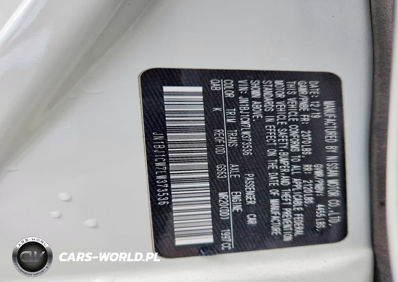 2020 Nissan Rogue Sport Sl VIN:JN1BJ1CW7LW373536 - 13