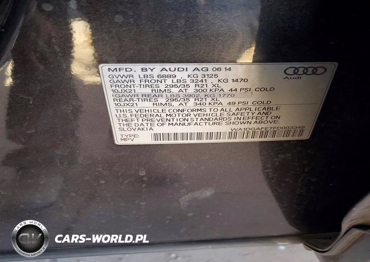 2015 Audi Q7 Prestige VIN:WA1DGAFE7FD003348 - 12