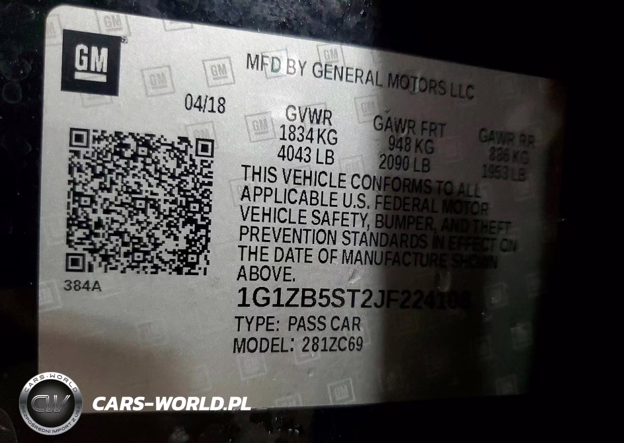 2018 Chevrolet Malibu Ls VIN:1G1ZB5ST2JF224108 - 12