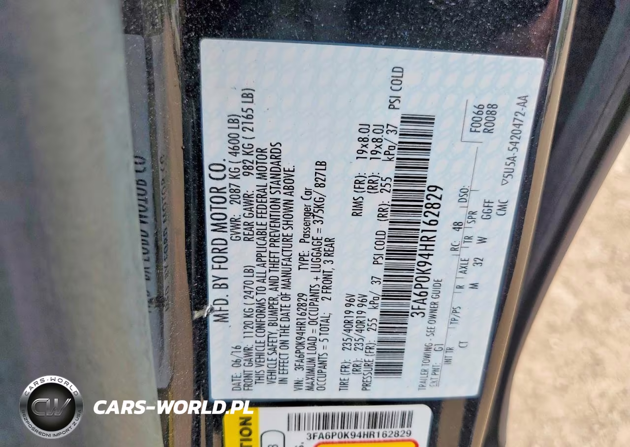 2017 Ford Fusion Titanium VIN:3FA6P0K94HR162829 - 12