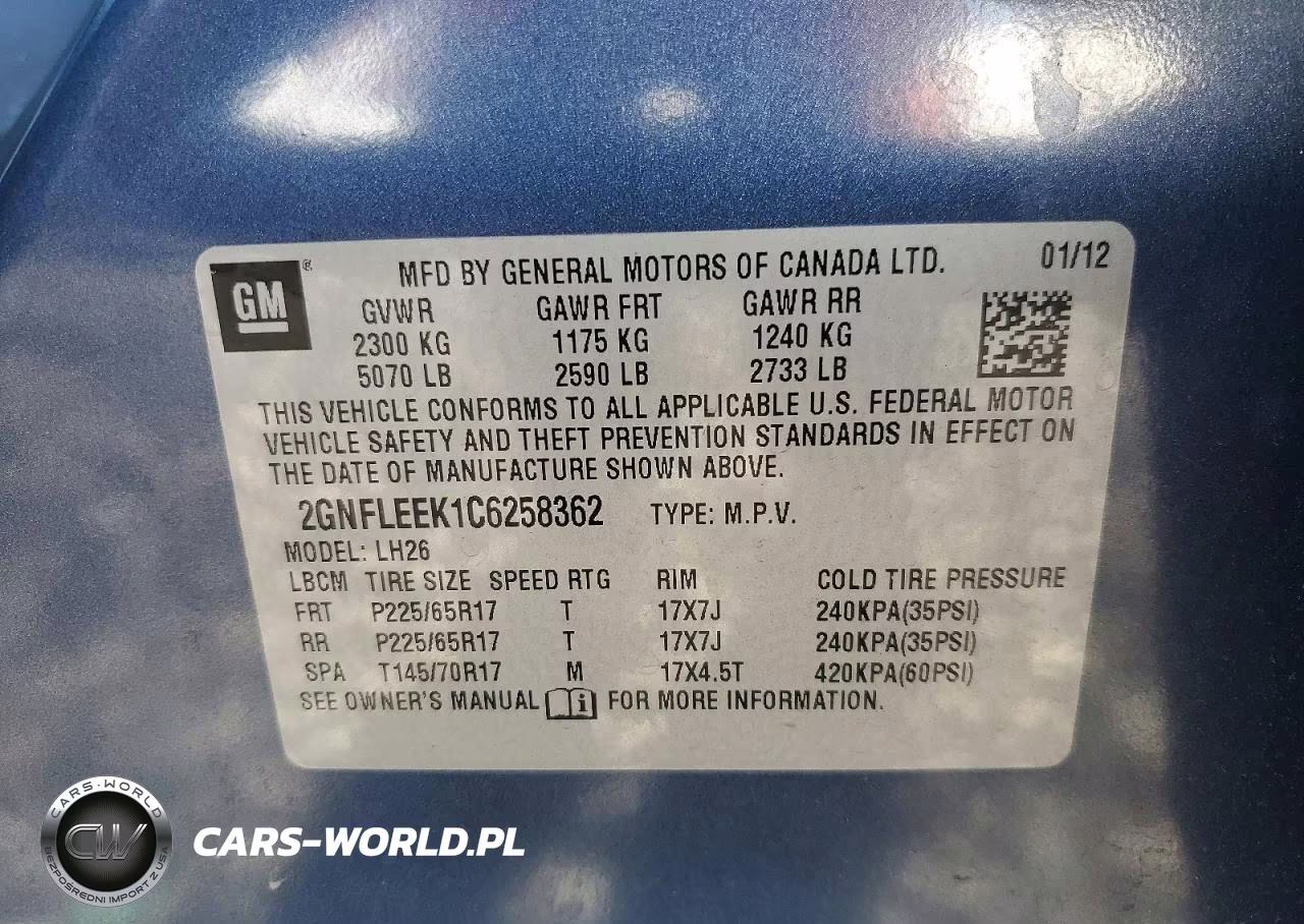 2012 Chevrolet Equinox Lt VIN:2GNFLEEK1C6258362 - 13