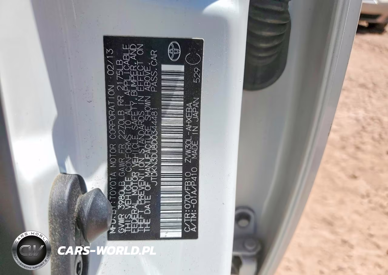 2013 Toyota Prius Three VIN:JTDKN3DU8D0344481 - 13