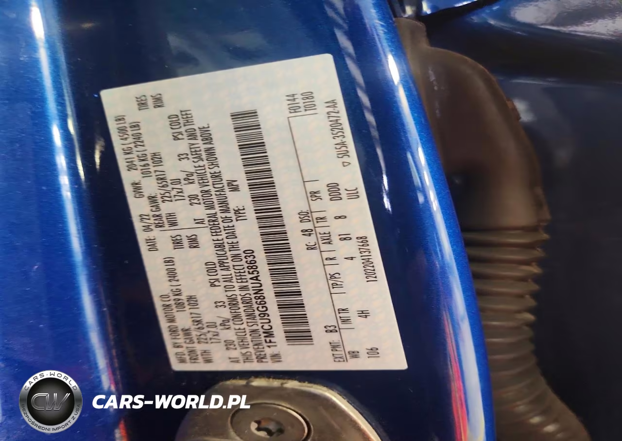 2022 Ford Escape Se VIN:1FMCU9G68NUA58630 - 12