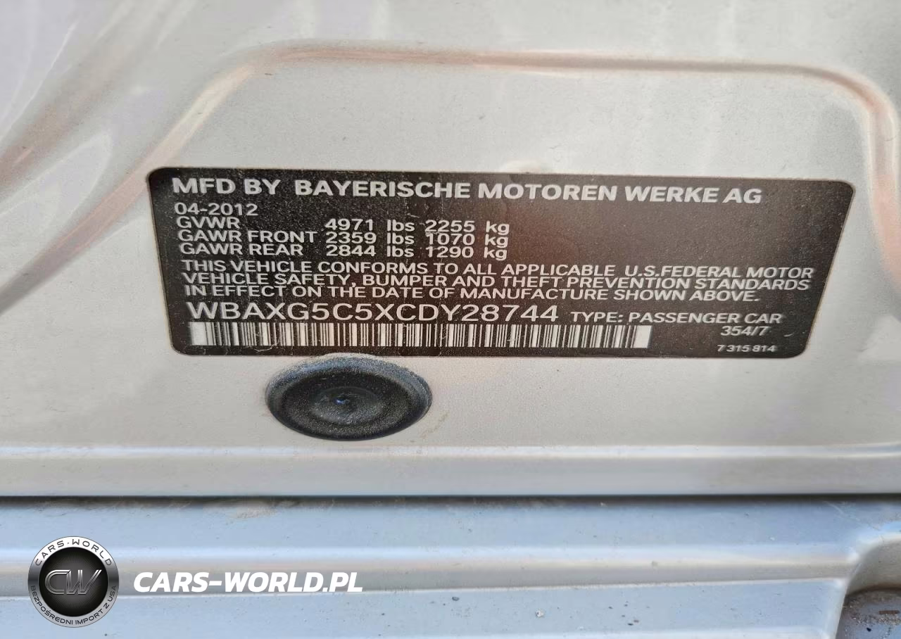 2012 BMW 528 I VIN:WBAXG5C5XCDY28744 - 14