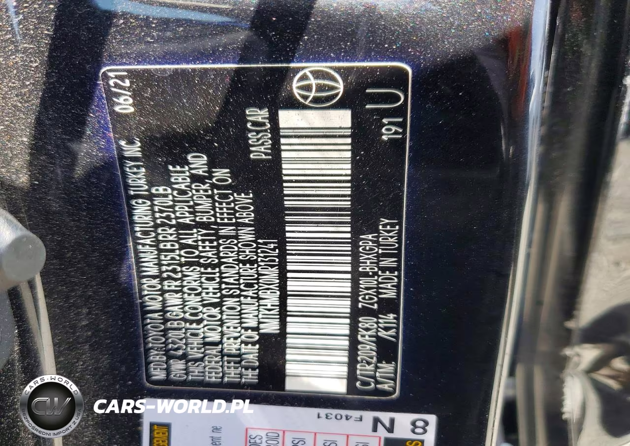 2021 Toyota C-Hr Xle VIN:NMTKHMBX0MR131241 - 12