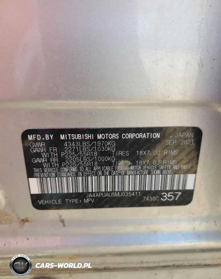 2021 Mitsubishi Outlander Sport Es VIN:JA4APUAU5MU035411 - 13