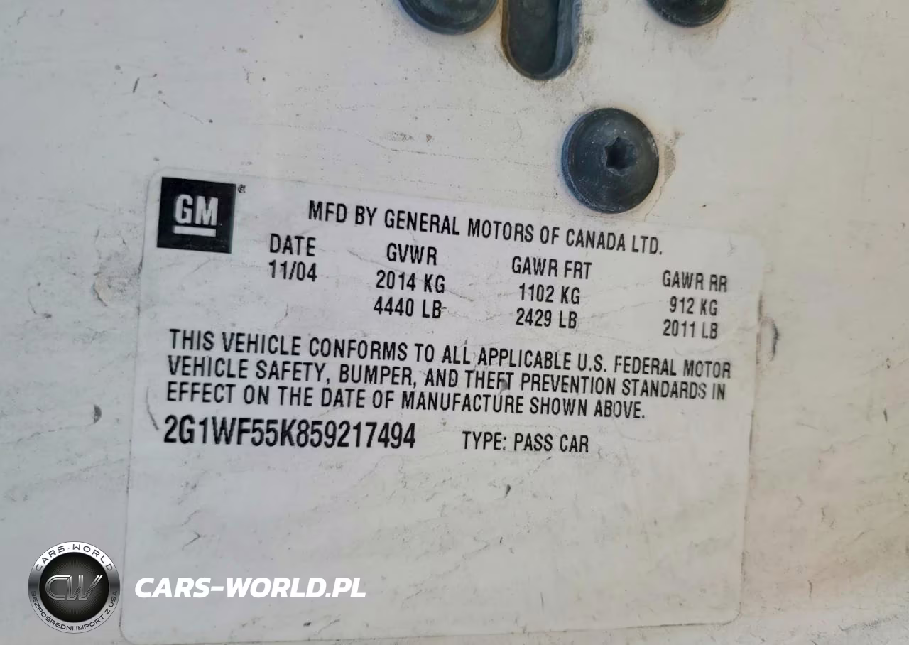 2005 Chevrolet Impala VIN:2G1WF55K859217494 - 14