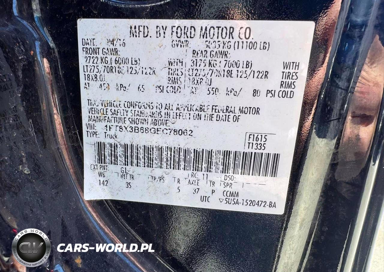 2016 Ford F-350 Xlt VIN:1FT8X3B68GEC78062 - 10