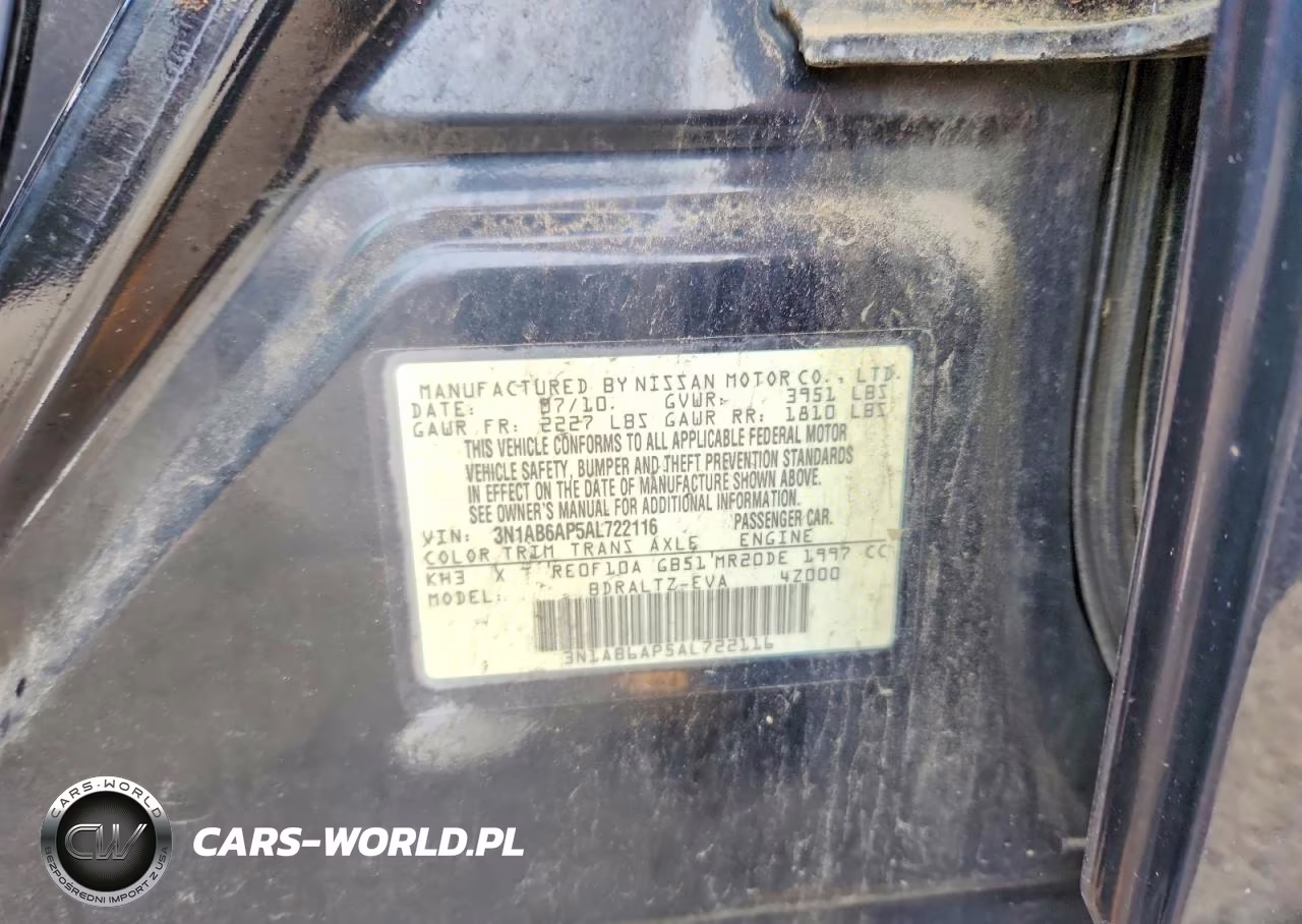 2010 Nissan Sentra 2.0 VIN:3N1AB6AP5AL722116 - 12