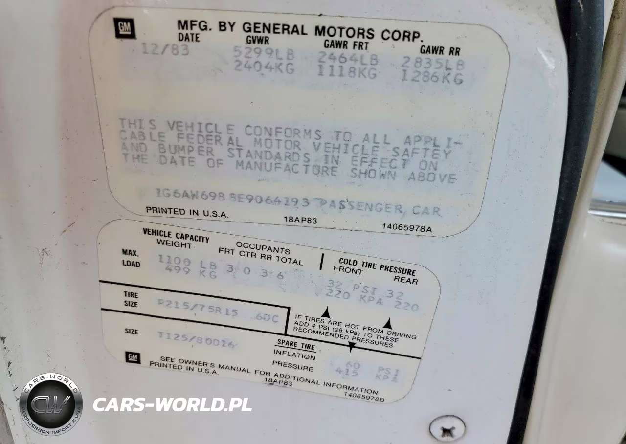 1984 Cadillac Fleetwood Brougham VIN:1G6AW6988E9064193 - 12